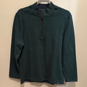 Men's Forest Green Zip-Up Sweater
